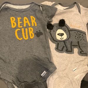 0-3 bear cub onesies